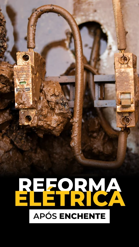 Reforma elétrica após enchente